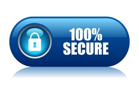 100 percent secure button